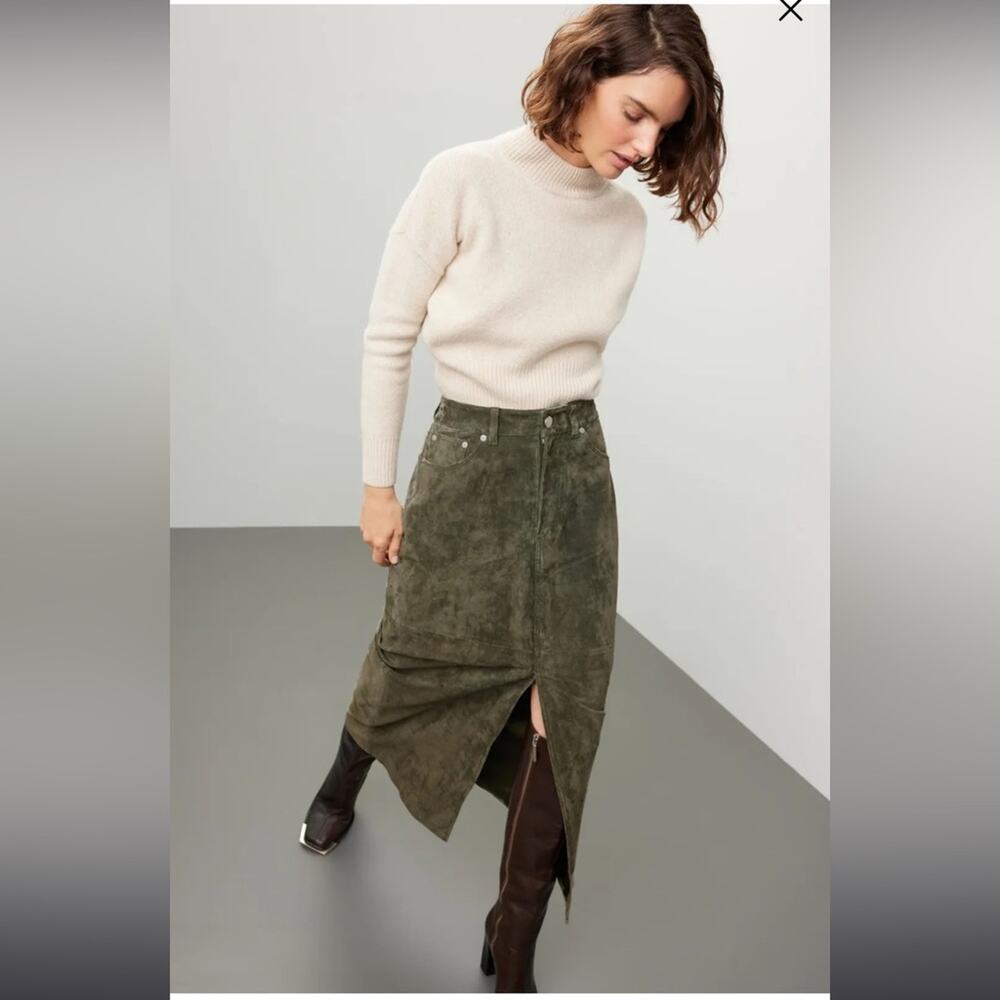 Blank NYC Olive Midi Skirt